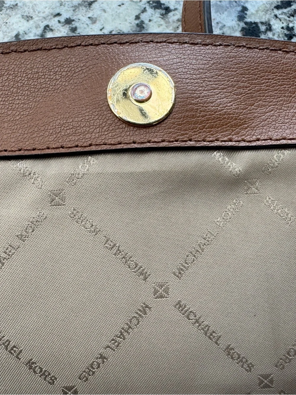 Michael Kors Brown Leather Crossbody Bag